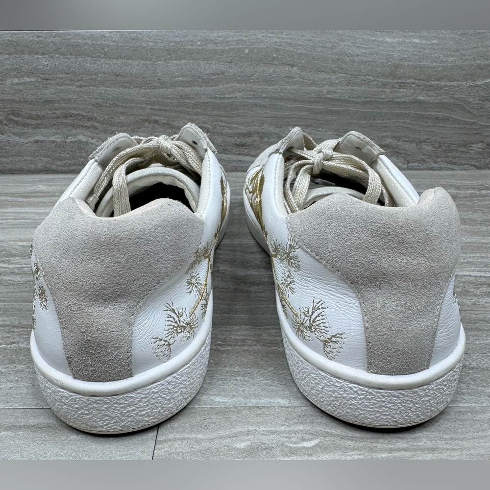 Johnny Was Vixie Floral Embroidered Low Top Sneakers Womens Size 8.5 - Picture 5 of 12